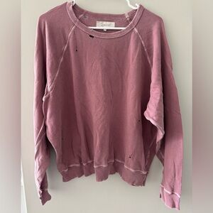 The GREAT. Distressed College Sweatshirt